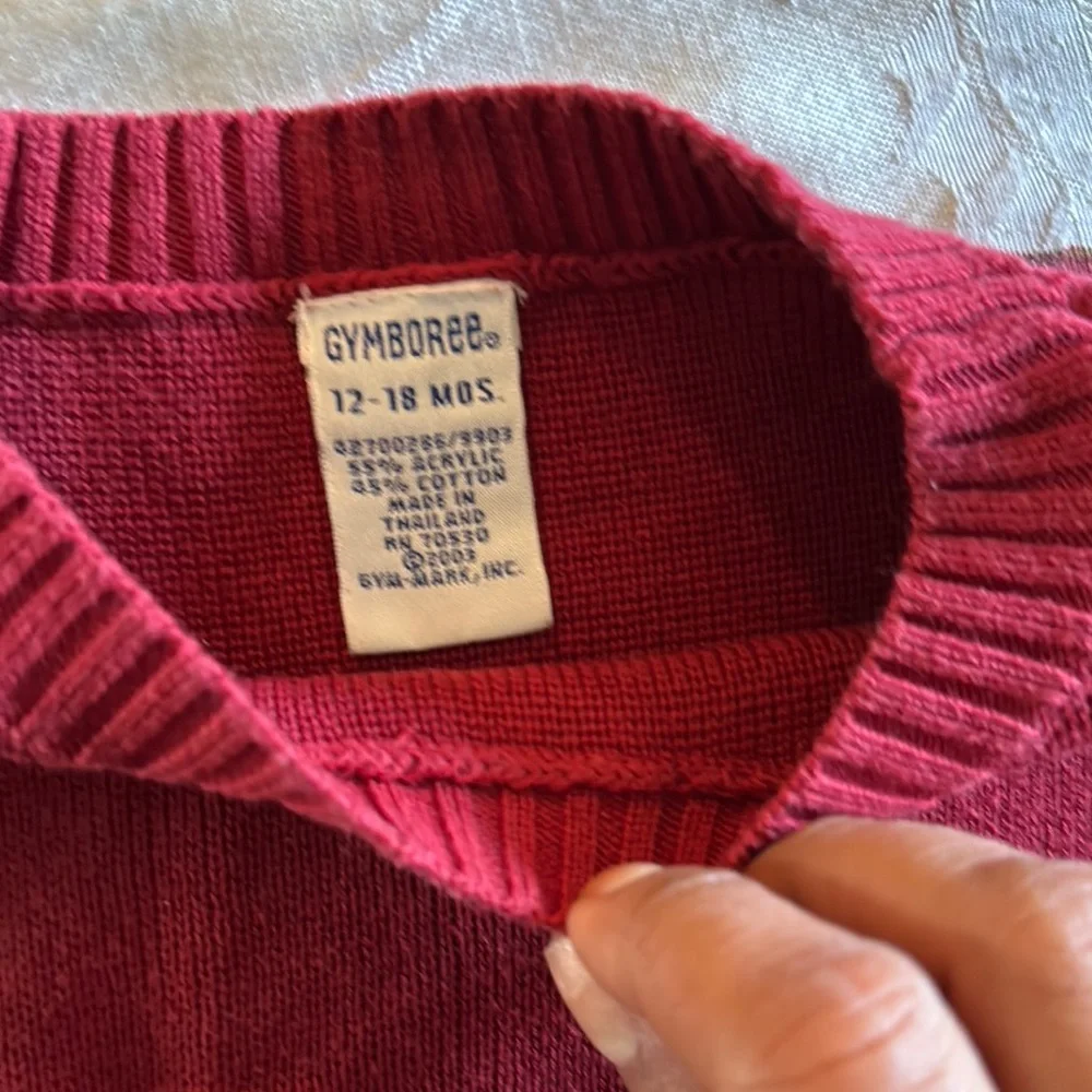 Gymboree Boys 12-18 months Colorblock Sweater - Red ,Navy and Gray